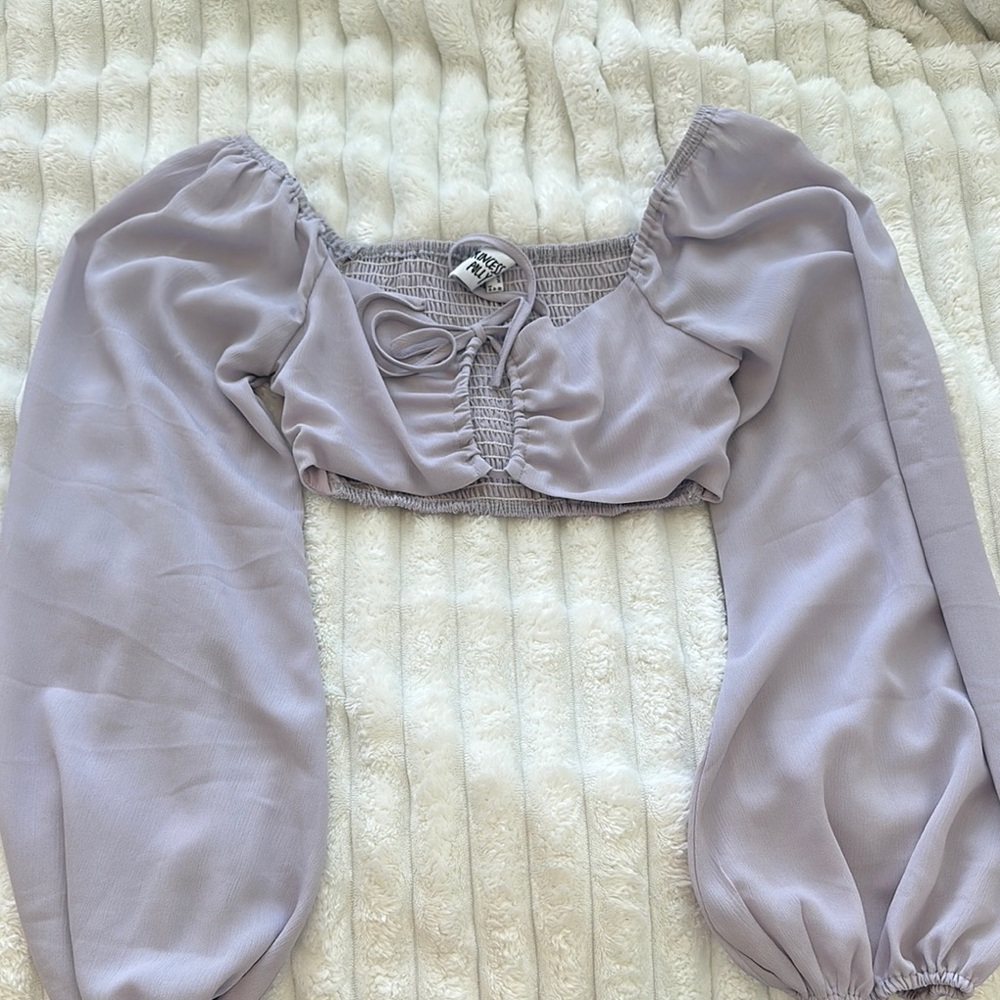 Princess Polly Lilac Lace-Up Top